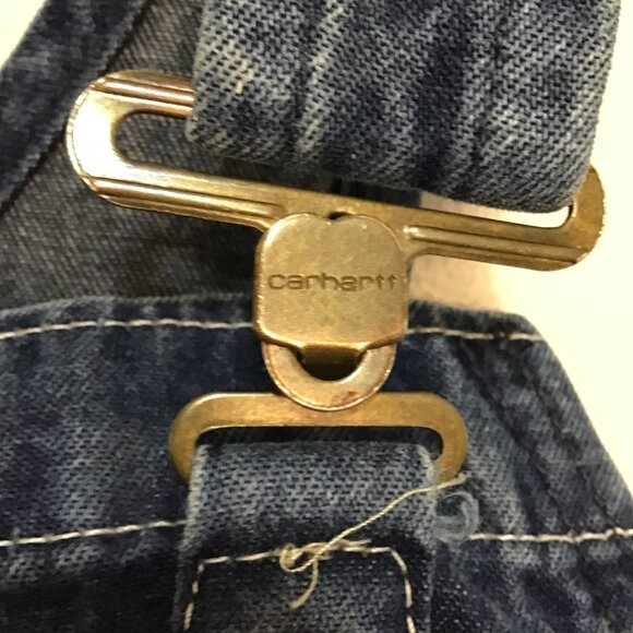 Vintage Men's Carhartt Medium Wash Overalls with Brass Hardware Size 36 x 30 - Picture 12 of 12